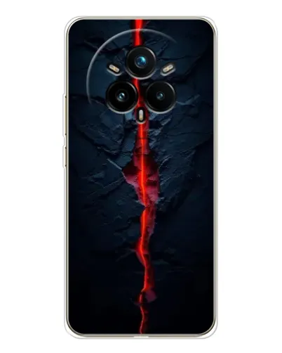 Чехол для Realme 14 Pro Plus с картинкой «Kрасная лавовая трещина» Чехол для Realme 14 Pro Plus с картинкой «Kрасная лавовая трещина»