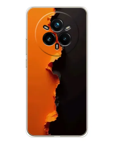 Чехол для Realme 14 Pro Plus с картинкой «Оранжевый разлом» Чехол для Realme 14 Pro Plus с картинкой «Оранжевый разлом»