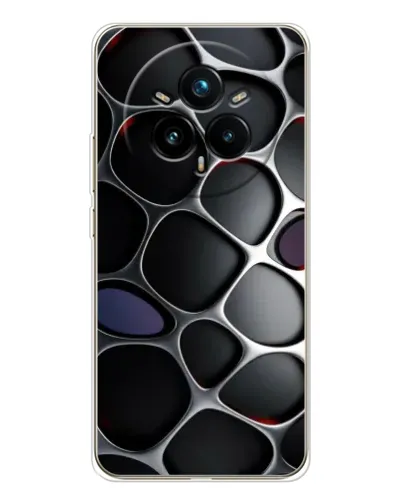 Чехол для Realme 14 Pro Plus с картинкой «Объемная темная решетка» Чехол для Realme 14 Pro Plus с картинкой «Объемная темная решетка»