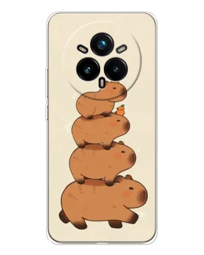 Чехол для Realme 14 Pro Plus с картинкой «Башня из капибар»