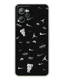 Чохол для Realme 14 з картинкою «Nike Black Pattern» Чохол для Realme 14 з картинкою «Nike Black Pattern»