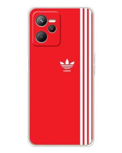 Чехол для Realme 14 с картинкой «Красный минимализм Adidas» Чехол для Realme 14 с картинкой «Красный минимализм Adidas»