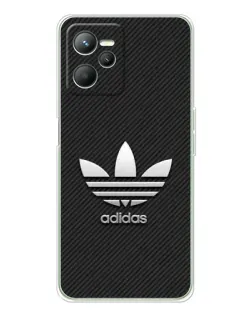 Чехол для Realme 14 с картинкой «Adidas Карбоновая текстура»