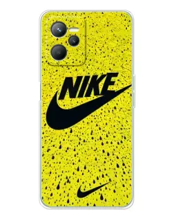 Чехол для Realme 14 с картинкой «Желтый текстурный Nike»