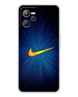 Чехол для Realme 14 с картинкой «Синий пульс Nike» Чехол для Realme 14 с картинкой «Синий пульс Nike»