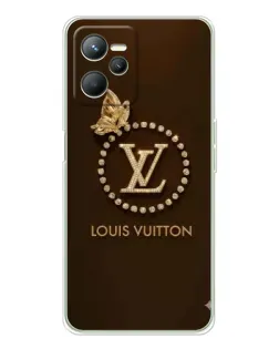 Чехол для Realme 14 с картинкой «LV — золотая печать»