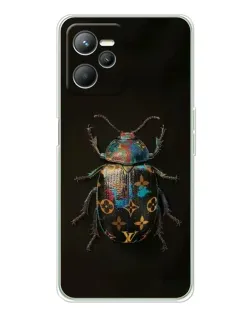 Чехол для Realme 14 с картинкой «LV — мраморный принт»