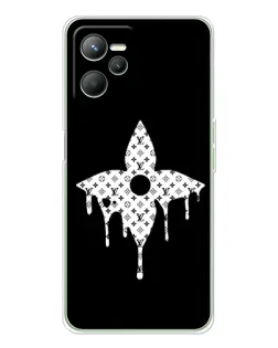Чехол для Realme 14 с картинкой «Цветочная монограмма»