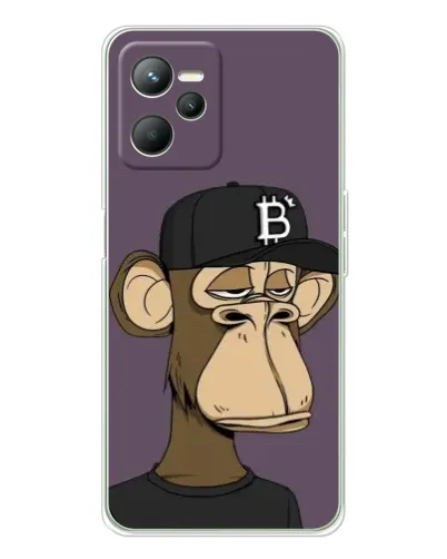 Чехол для Realme 14 с картинкой «Bored Ape в кепке»