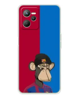 Чехол для Realme 14 с картинкой «Bored Ape — фанат Барсы»
