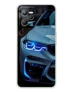 Чохол для Realme 14 з картинкою «Погляд BMW з синіми фарами» Чохол для Realme 14 з картинкою «Погляд BMW з синіми фарами»