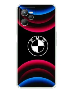 Чохол для Realme 14 з картинкою «Логотип BMW та неонові дуги»