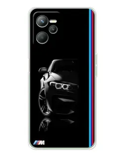 Чохол для Realme 14 з картинкою «Силует BMW в темряві»
