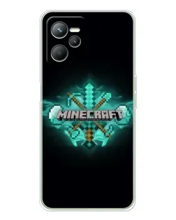 Чохол для Realme 14 з картинкою «Minecraft Diamond лого» Чохол для Realme 14 з картинкою «Minecraft Diamond лого»