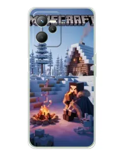 Чохол для Realme 14 з картинкою «Зимовий Minecraft» Чохол для Realme 14 з картинкою «Зимовий Minecraft»