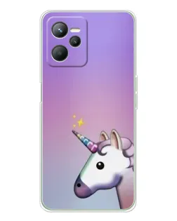 Чехол для Realme 14 с картинкой «Единорог градиент» Чехол для Realme 14 с картинкой «Единорог градиент»