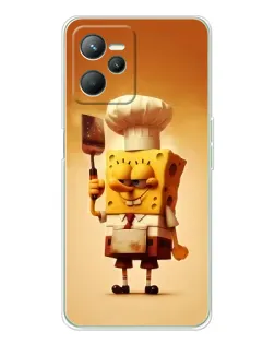Чохол для Realme 14 з картинкою «Губка Боб кухар»