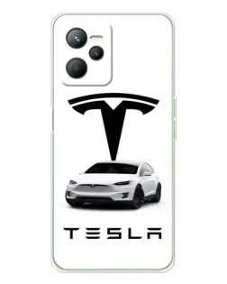 Чохол для Realme 14 з картинкою «Tesla White Style»