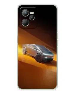 Чохол для Realme 14 з картинкою «Cybertruck у пустелі»