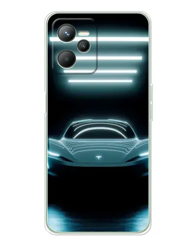 Чохол для Realme 14 з картинкою «Tesla в неоні» Чохол для Realme 14 з картинкою «Tesla в неоні»