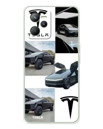 Чохол для Realme 14 з картинкою «Колаж Cybertruck Tesla» Чохол для Realme 14 з картинкою «Колаж Cybertruck Tesla»