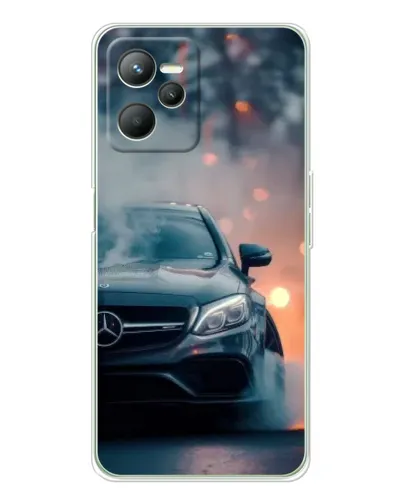 Чехол для Realme 14 с картинкой «Mercedes — ночной город» Чехол для Realme 14 с картинкой «Mercedes — ночной город»
