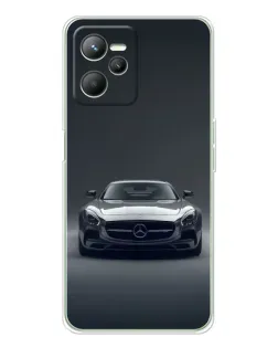 Чехол для Realme 14 с картинкой «Mercedes на черном»