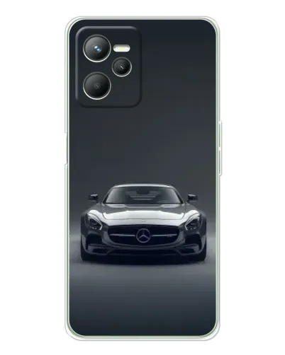 Чехол для Realme 14 с картинкой «Mercedes на черном» Чехол для Realme 14 с картинкой «Mercedes на черном»