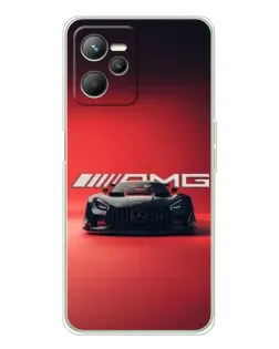 Чехол для Realme 14 с картинкой «Mercedes AMG — красная линия»
