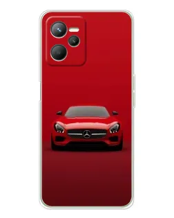 Чехол для Realme 14 с картинкой «Красный Mercedes AMG»