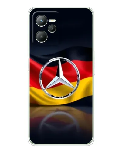 Чехол для Realme 14 с картинкой «Mercedes — флаг Германии» Чехол для Realme 14 с картинкой «Mercedes — флаг Германии»