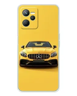 Чехол для Realme 14 с картинкой «Желтый Mercedes GT»