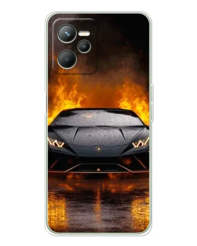 Чохол для Realme 14 з картинкою «Lamborghini у вогні» Чохол для Realme 14 з картинкою «Lamborghini у вогні»