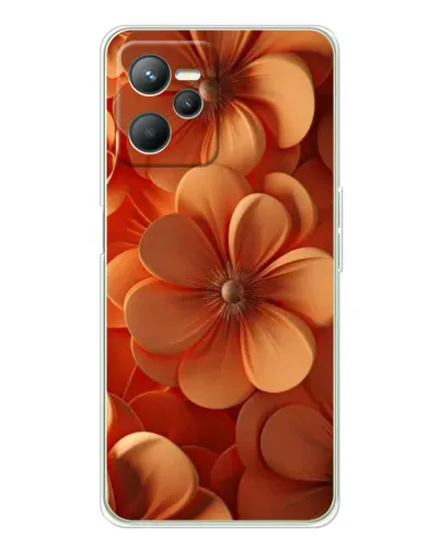 Чохол для Realme 14 з картинкою «Помаранчева макро квітка»