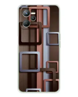 Чохол для Realme 14 з картинкою «Коричневі об'ємні квадрати» Чохол для Realme 14 з картинкою «Коричневі об'ємні квадрати»