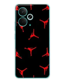 Чехол для Realme 14T с картинкой «Jordan Red Pattern»