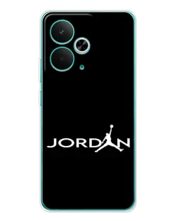 Чехол для Realme 14T с картинкой «Jordan White Logo»