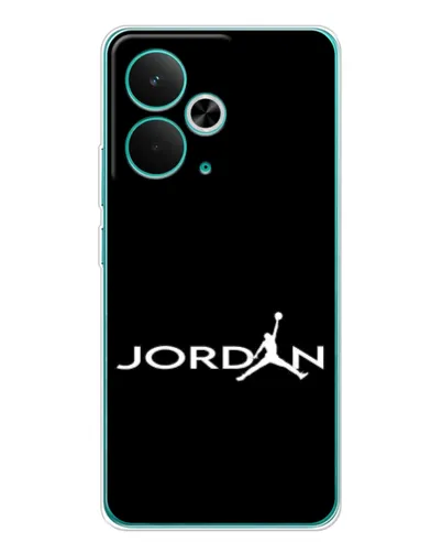Чехол для Realme 14T с картинкой «Jordan White Logo»