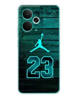 Чехол для Realme 14T с картинкой «Jordan Cyan 23»