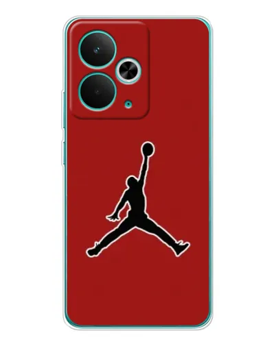 Чехол для Realme 14T с картинкой «Jordan Red Back»