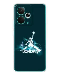 Чехол для Realme 14T с картинкой «Jordan Blue Fire»