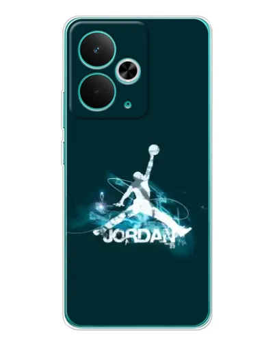Чехол для Realme 14T с картинкой «Jordan Blue Fire»