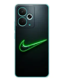 Чехол для Realme 14T с картинкой «Неоновый контур Nike»