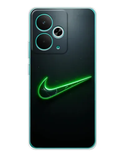 Чехол для Realme 14T с картинкой «Неоновый контур Nike» Чехол для Realme 14T с картинкой «Неоновый контур Nike»