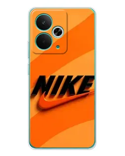 Чехол для Realme 14T с картинкой «Оранжевый драйв Nike»