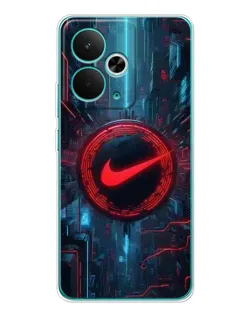 Чехол для Realme 14T с картинкой «Техногенный стиль Nike»