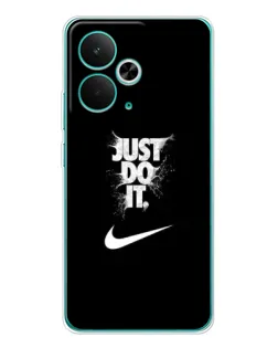 Чехол для Realme 14T с картинкой «Текстовый принт Nike»