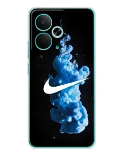 Чехол для Realme 14T с картинкой «Nike и синий дым»