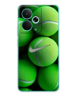Чехол для Realme 14T с картинкой «Теннисные мячи Найк»
