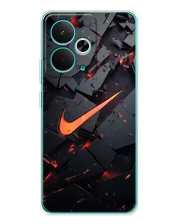 Чехол для Realme 14T с картинкой «Nike — эффект разломов»